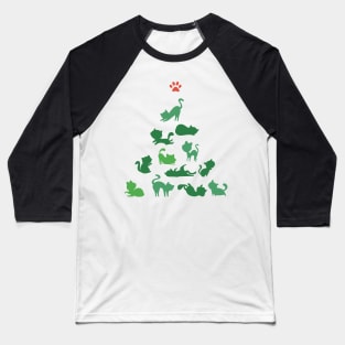 Catmas Cat Tree. Baseball T-Shirt
